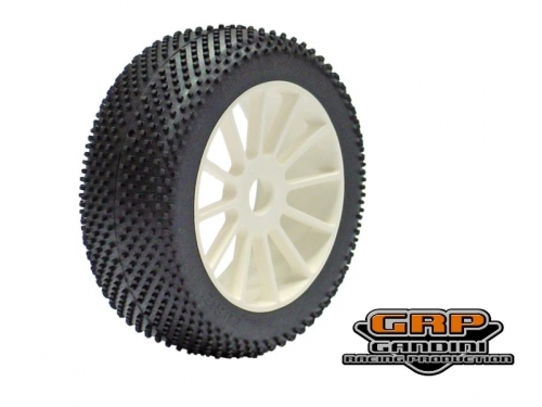 GRP Gandini 1:8 Buggy Cubic A-Soft On White Dish Wheel (1Pr)