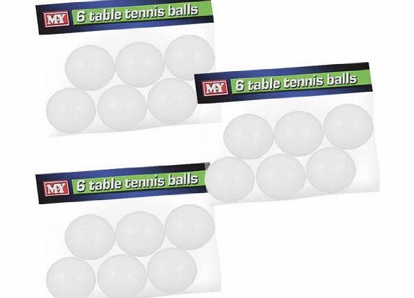 Guaranteed4Less 18 WHITE FULL SIZE TABLE TENNIS PING PONG BALLS HIGH BOUNCE TOURNAMENT