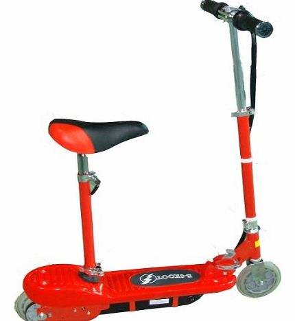 KIDS RED ELECTRIC SCOOTER ESCOOTER 120W RIDE ON BATTERY TOY ADJUSTABLE REMOVABLE SEAT