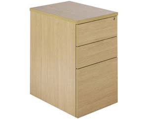 Guarda 3 drawer desk high pedestal