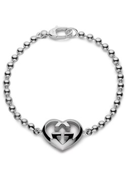 Gucci Britt Silver GG Heart 17cm Bracelet