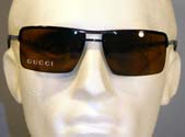 Gucci Burgundy Tinted Half Frame Sunglasses