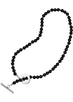 Gucci Ladies Silver Onyx Necklace - Large
