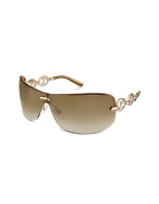 Marina Chain Temple Shield Sunglasses