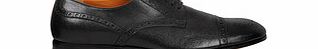 Mens black leather lace-up brogues