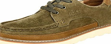 GUCIHEAVEN  Mens Spring Summer Suede Breathable Casual Daily Commuting Solid Loafer Flats Size 43 EU Camel