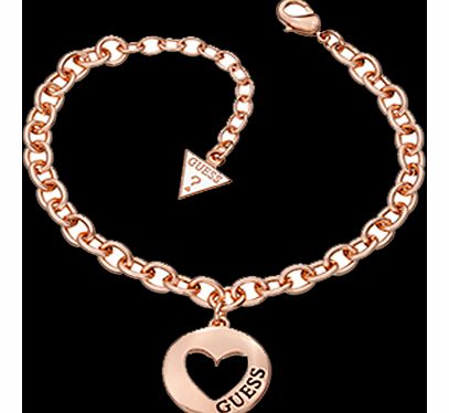 Guess G Girl Coin Heart Bracelet UBB51436