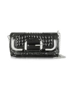 Peace - Croco Stamped Eco-Leather Baguette w/Chain Strap