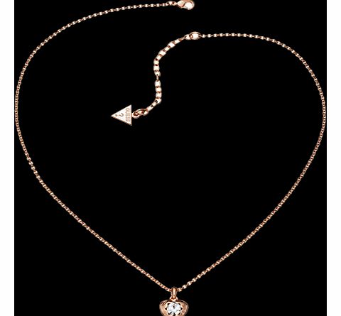 Guess Rose Gold PVD Crystals of Love Pendant