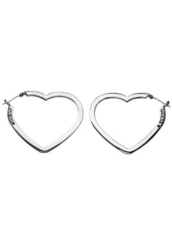 Guess Steel Heart Earrings UBE81009