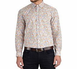Multi-coloured pure cotton floral shirt