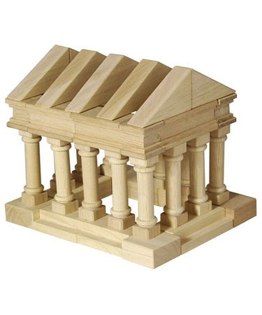 Guidecraft Wooden Toys Hardwood Blocks Add On Greek Construction Set