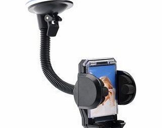 Guilty Gadgets - Windscreen Mount Car Holder For Samsung Galaxy Note 2, 3, Bend, S, S3, S4, S5, S6, i9100, i9200, i9250, GT-N7000, i9300, Ace S5830, S4 i9500, Apple iPhone 4, 4s, 5, 5s, 5c, 6, 6 Plus,