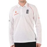 adidas England L S Test Shirt White Medium
