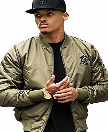 Gym King Mens Gym King Fashion Street wear Designer Stealth Coat MA1 Zip Up Nylon Bomber Jacket