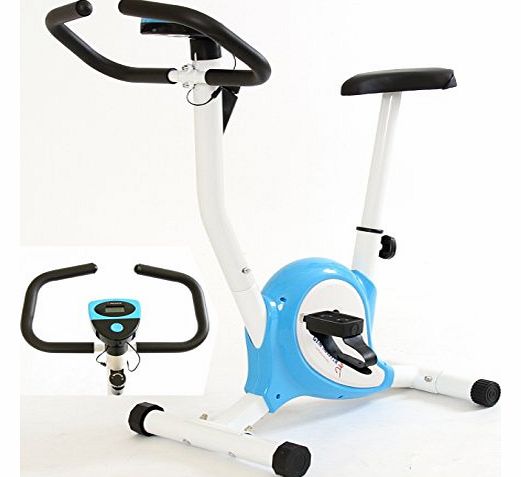  Exercise Bike in Blue & White for Fitness Cardio Workout
