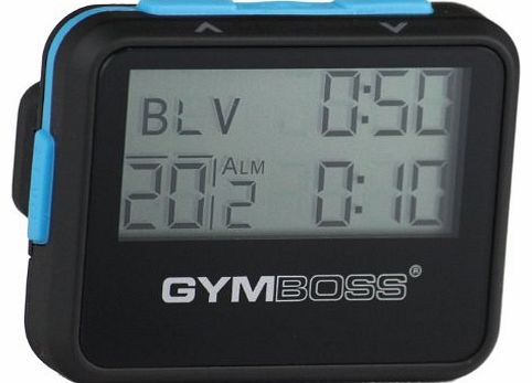 Gymboss Interval Timer and Stopwatch - BLACK / BLUE SOFTCOAT