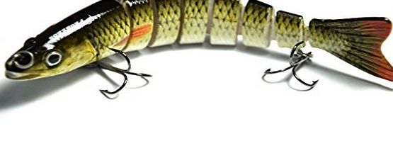 GZsupertrip Supertrip TM Life-like Fishing Lures 5/8-Ounce 5-Inch 8 Segment Multi Jointed Swimbait Lures Hard Bait Crankbaits Baits Colour A