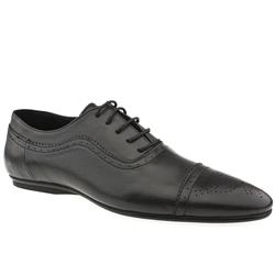 H By Hudson Male Arrow Punc Cap Oxford Leather Upper in Black