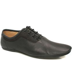 H By Hudson Male Gainsbourg Oxford Leather Upper in Black, Brown