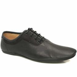 H By Hudson Male Gainsbourg Oxford Leather Upper in Black