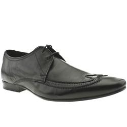 H By Hudson Male Porter Pin Brogue Leather Upper in Black, Dark Brown