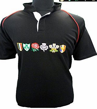 H M FASHION Mens Rugby Shirts 6 nations Tops 6 nations jersey (L)