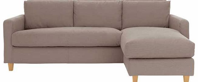 Habitat Chester Beige Chaise Sofa with Oak Feet