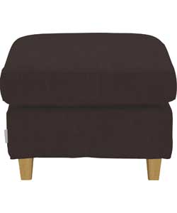 Habitat Chester Footstool with Oak Feet - Brown