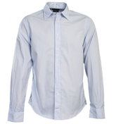 8AM Blue and White Stripe Shirt