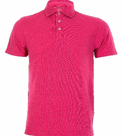 Hackett Pink Garment Dye Polo T Shirt