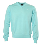 Turquoise V-Neck Sweater