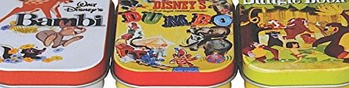 Half Moon Bay Disney Film Posters Set Of 3 Pill Tins (Bambi, Jungle Book, Dumbo)