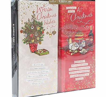 Hallmark Christmas Wish Traditional Boxed Card - Gold Foil (Pack of 18)