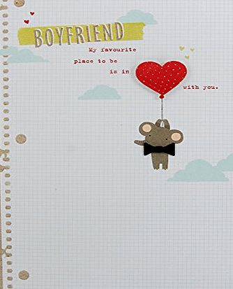 Hallmark Valentines Day Boyfriend Juvenile 3D Attachments Card - Medium