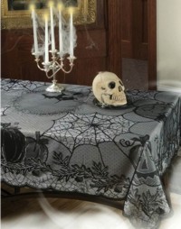 Halloween Midnight Lace Tablecloth (Fabric)