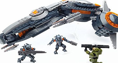Halo Mega Bloks Toy - Halo Phaeton Gunship 455 Piece Building Set - Includes 3 Micro Action Figures