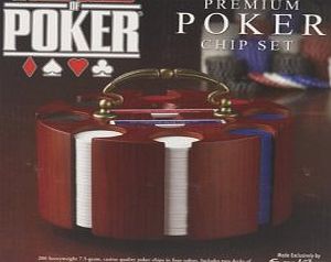 Halsall World Series of Poker - Poker Caddy Set (7.5g) Brown Wood