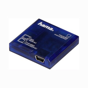 Hama All in One USB SD Card Reader - Blue