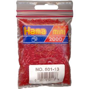 Hama 2000 Mini Beads Transparent Red