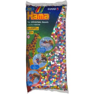 Hama Beads Hama 6000 Beads Pastel Mix Midi Beads