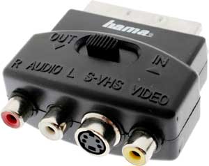 Multimedia - Scart Adapter 4-pin S-VHS Socket/3 RCA (phono) Jacks - 42357