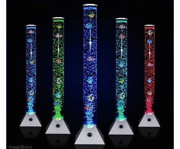 Hamble Stunning 90cm Colour Changing LED Mood Bubble Tower Lamp Fish Water Tube Floor Standing Lamp Light