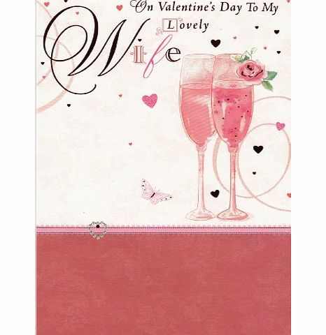 Hambledon Studios On Valentines Day To My Lovely Wife - Large Valentines Day Card