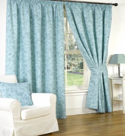 Hamilton McBride Genesis Teal Fully Lined Readymade Curtain Pair 66x90in(167x228cm)