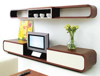Be Entertainment Unit and display shelf in Espresso Oak