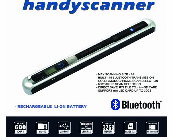 handyscanner Bluetooth Hand Held Scanner A4 amp; Rechargeable Battery