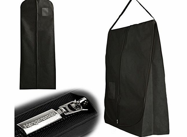 BLACK 72`` BLACK WEDDING DRESS TRAVEL CARRY COVER - Protection when transporting Bridal Wear & Gowns
