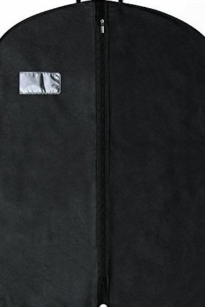 HANGERWORLD  40`` Black Breathable Suit Carrier Garment Cover Bag with Plastic Carry Handle, Pack of 3