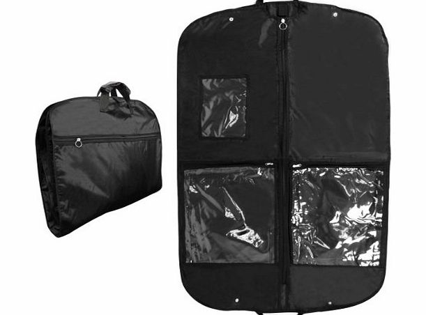 HANGERWORLD STRONG FINE WEAVE NYLON SUIT CARRIER COVER - 44`` LENGTH - Holds 2 Suits   Shirt   Accessories!
